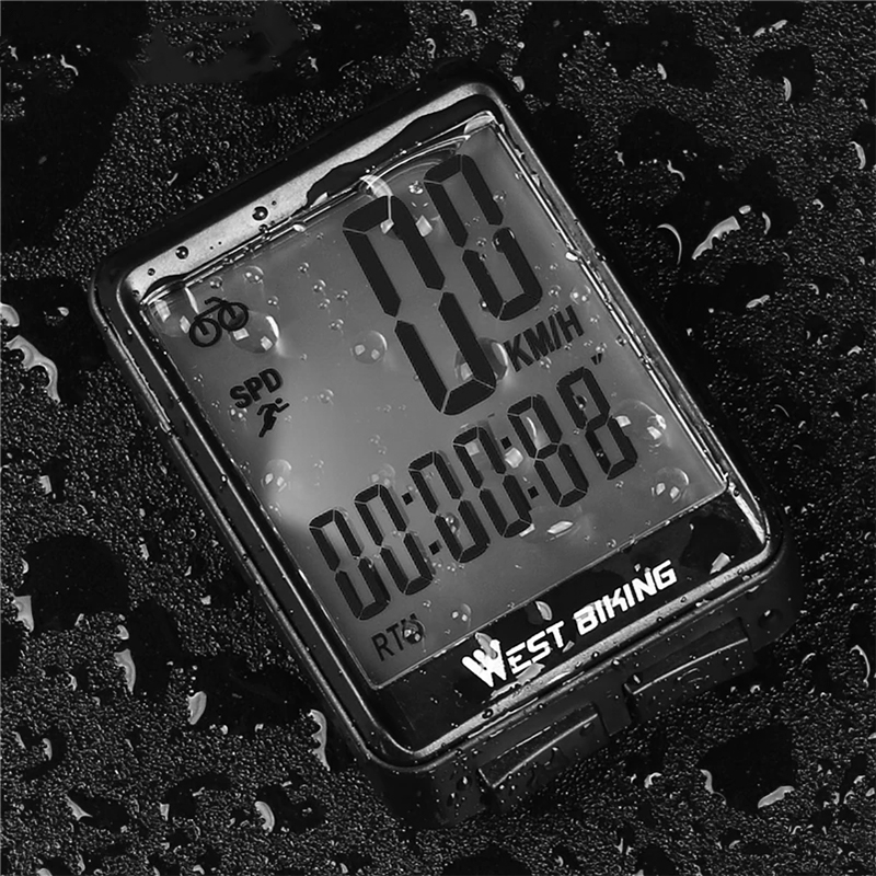 Велокомпьютер West Biking 0702054 с подсветкой White Проводной