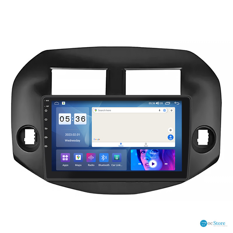 Штатная магнитола Lesko для Toyota RAV4 III (XA30) 2005-2010 экран 10" 4/64Gb CarPlay 4G Wi-Fi GPS Prime