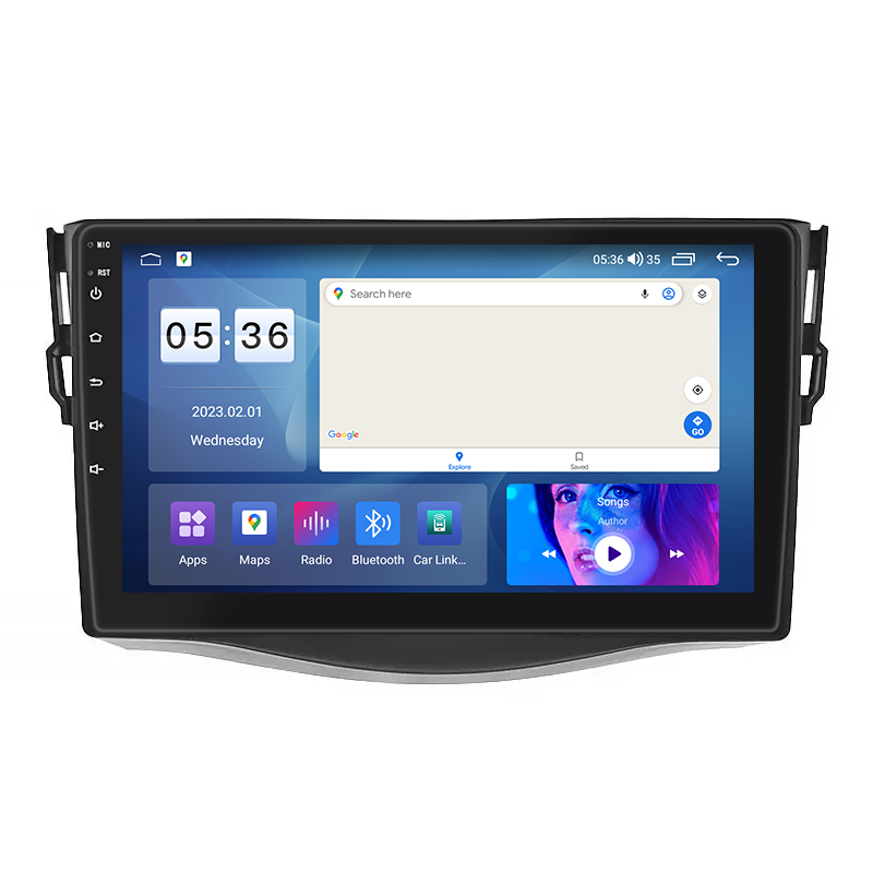 Штатная магнитола Lesko для Toyota RAV4 III (XA30) 2006-2012 экран 9" 4/64Gb CarPlay 4G Wi-Fi GPS Prime