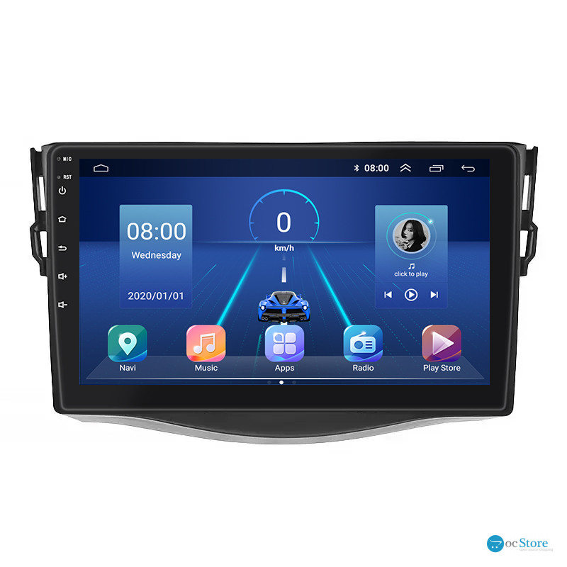 Штатная магнитола Lesko для Toyota RAV4 III (XA30) 2006-2012 экран 9" 2/32Gb 4G Wi-Fi GPS Top