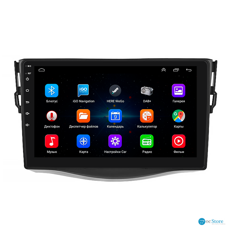 Штатная магнитола Lesko для Toyota RAV4 III (XA30) Рестайлинг 2010-2016 экран 9" 1/16Gb Wi-Fi GPS Base