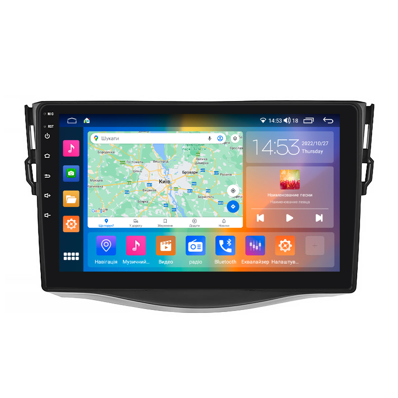 Штатная магнитола Lesko для Toyota RAV4 III (XA30) Рестайлинг 2010-2016 экран 9" 2/32Gb CarPlay 4G Wi-Fi GPS Prime