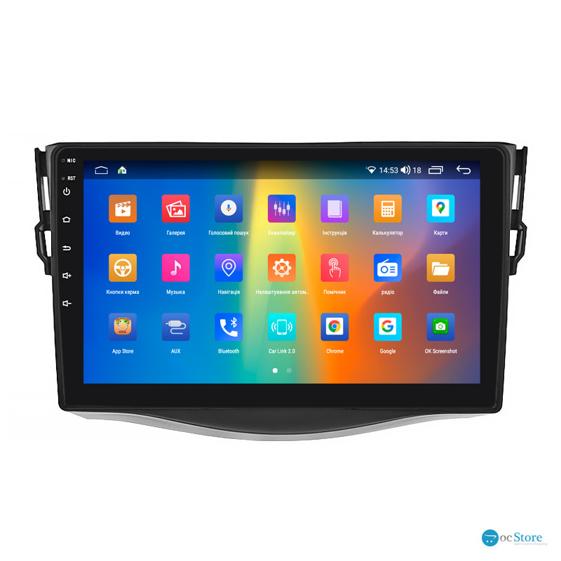 Штатная магнитола Lesko для Toyota RAV4 III (XA30) Рестайлинг 2010-2016 экран 9" 2/32Gb CarPlay 4G Wi-Fi GPS Prime