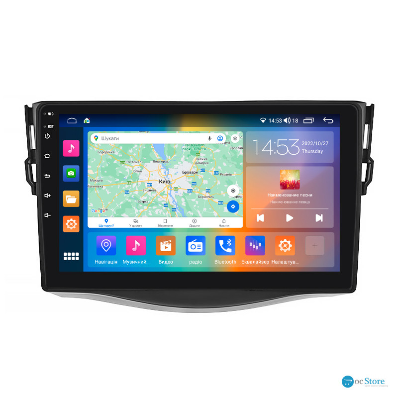 Штатная магнитола Lesko для Toyota RAV4 III (XA30) Рестайлинг 2010-2016 экран 9" 4/64Gb CarPlay 4G Wi-Fi GPS Prime