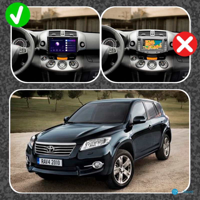 Штатная магнитола Lesko для Toyota RAV4 III (XA30) Рестайлинг 2010-2016 экран 9" 4/64Gb CarPlay 4G Wi-Fi GPS Prime