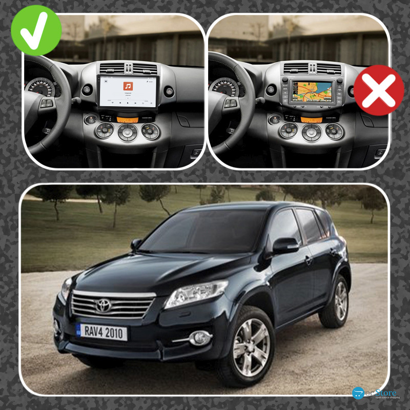 Штатная магнитола Lesko для Toyota RAV4 III (XA30) Рестайлинг 2010-2016 экран 9" 4/64 QLED CarPlay 4G Wi-Fi GPS 360 Prime