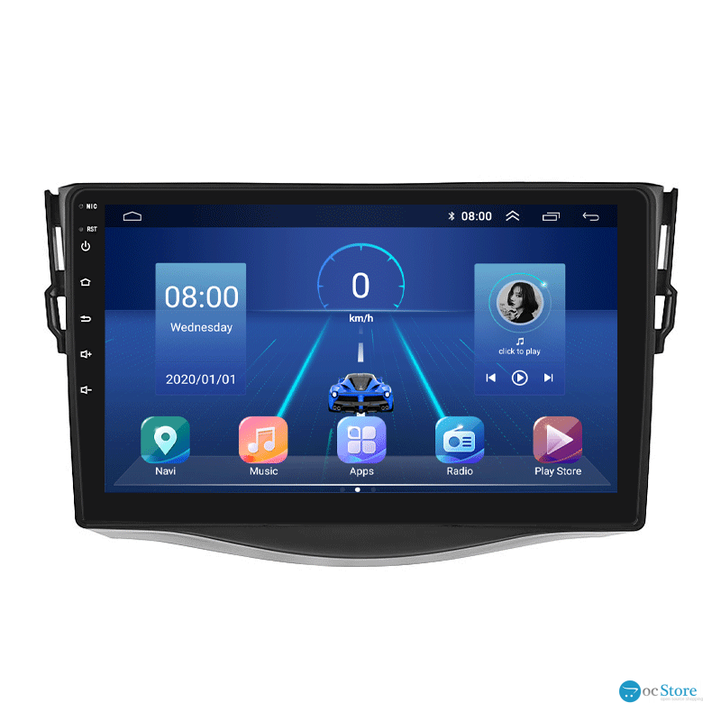 Штатная магнитола Lesko для Toyota RAV4 III (XA30) Рестайлинг 2010-2016 экран 9" 6/128Gb 4G Wi-Fi GPS Top