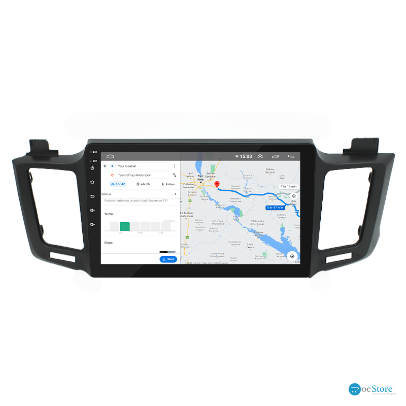 Штатная магнитола Lesko для Toyota RAV4 IV (CA40) 2012-2015 экран 10" 2/32Gb Wi-Fi GPS Base