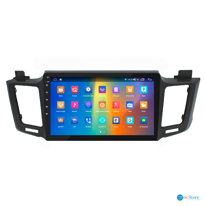 Штатная магнитола Lesko для Toyota RAV4 IV (CA40) 2012-2015 экран 10" 2/32Gb CarPlay 4G Wi-Fi GPS Prime