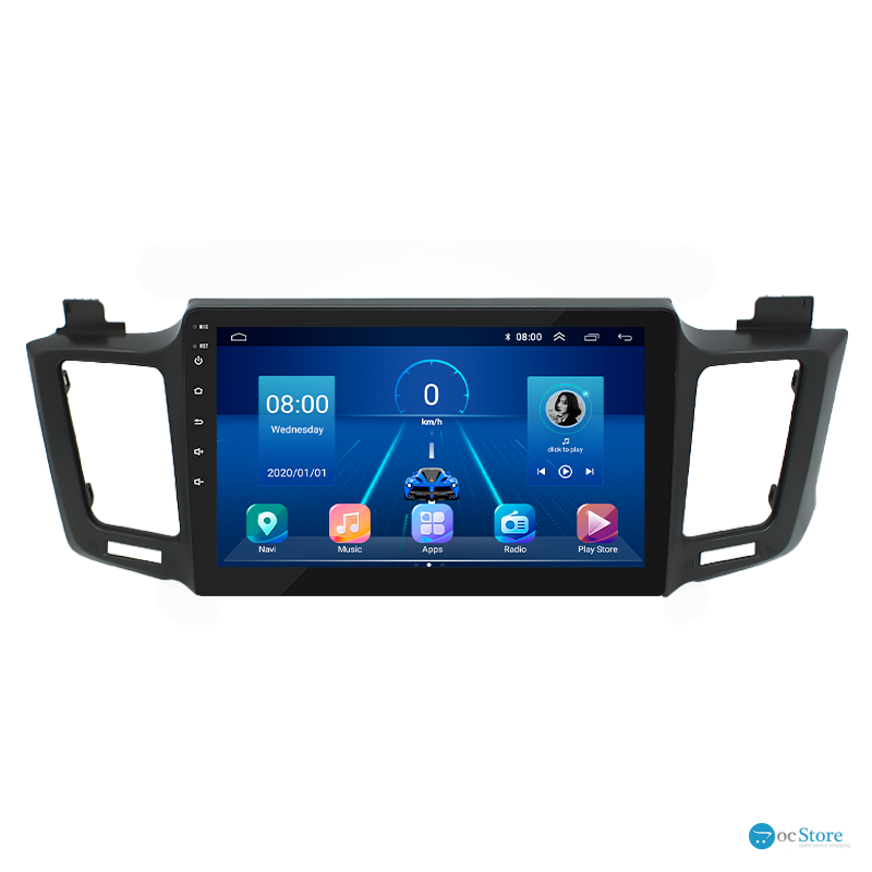 Штатная магнитола Lesko для Toyota RAV4 IV (CA40) 2012-2015 экран 10" 2/32Gb 4G Wi-Fi GPS Top