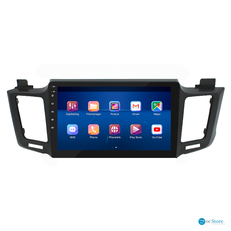 Штатная магнитола Lesko для Toyota RAV4 IV (CA40) 2012-2015 экран 10" 2/32Gb 4G Wi-Fi GPS Top