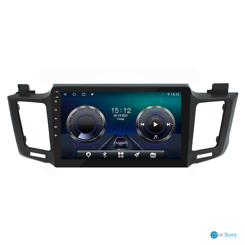 Штатная магнитола Lesko для Toyota RAV4 IV (CA40) 2012-2015 экран 10" 4/32Gb 4G Wi-Fi GPS Top