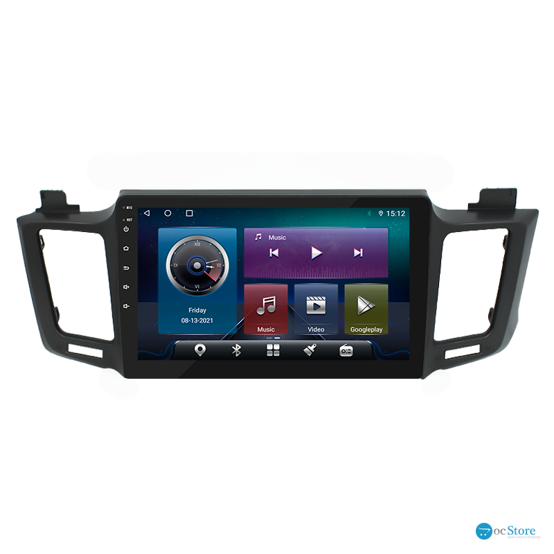 Штатная магнитола Lesko для Toyota RAV4 IV (CA40) 2012-2015 экран 10" 4/32Gb 4G Wi-Fi GPS Top