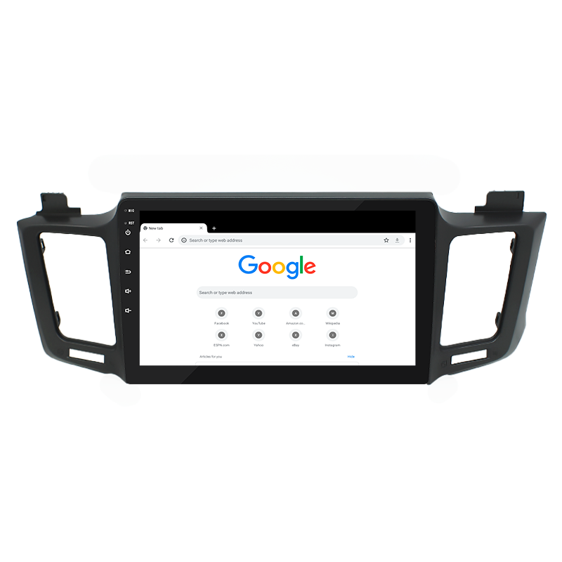 Штатная магнитола Lesko для Toyota RAV4 IV (CA40) 2012-2015 экран 10" 4/32Gb 4G Wi-Fi GPS Top