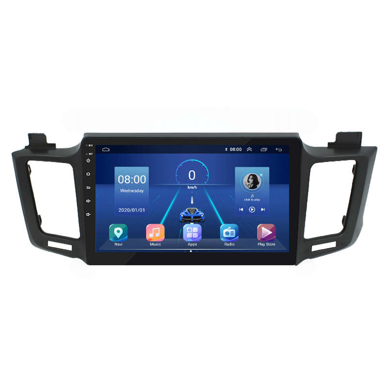 Штатная магнитола Lesko для Toyota RAV4 IV (CA40) 2012-2015 экран 10" 6/128Gb 4G Wi-Fi GPS Top