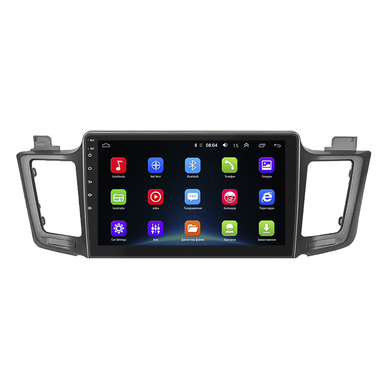 Штатная магнитола Lesko для Toyota RAV4 IV (CA40) Рестайлинг 2015-2019 экран 10" 2/32Gb Wi-Fi GPS Base