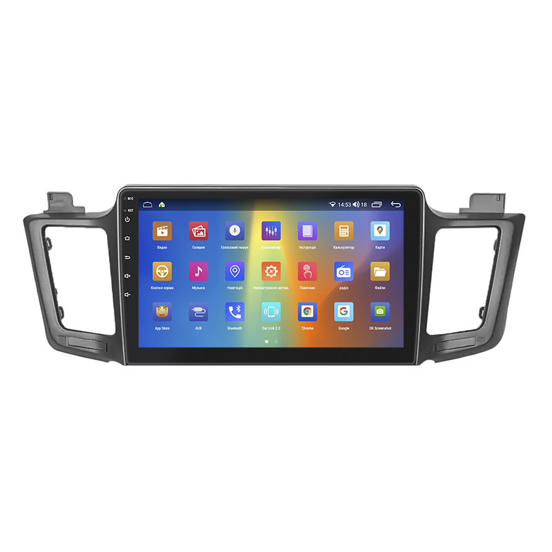 Штатная магнитола Lesko для Toyota RAV4 IV (CA40) Рестайлинг 2015-2019 экран 10" 4/64Gb CarPlay 4G Wi-Fi GPS Prime