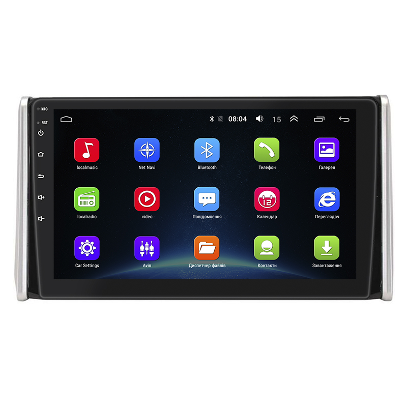 Штатная магнитола Lesko для Toyota RAV4 V (XA50) 2018-н.в. экран 10" 2/32Gb Wi-Fi GPS Base