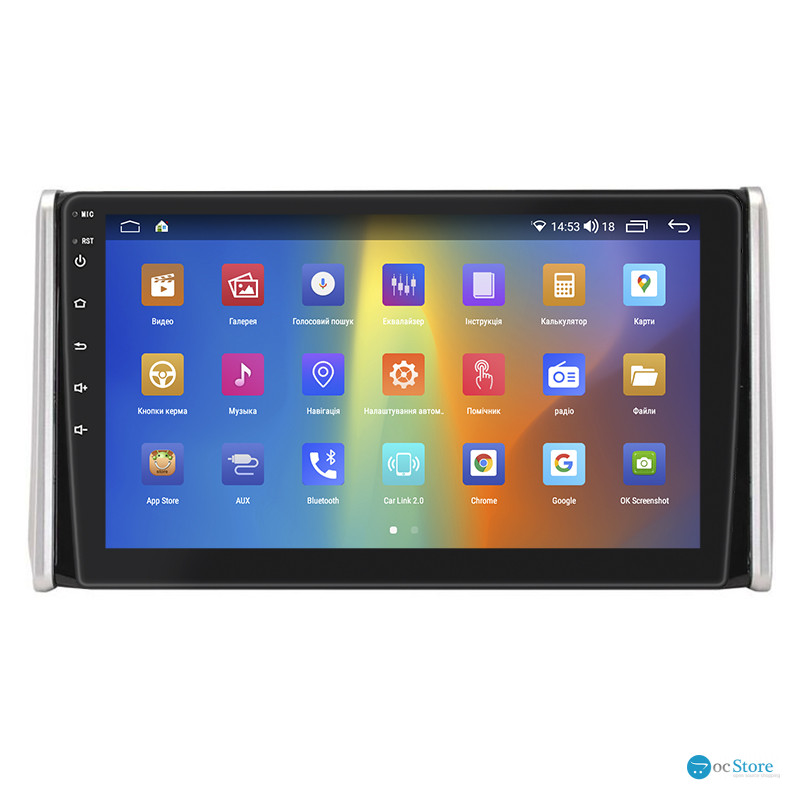 Штатная магнитола Lesko для Toyota RAV4 V (XA50) 2018-н.в. экран 10" 4/64Gb CarPlay 4G Wi-Fi GPS Prime