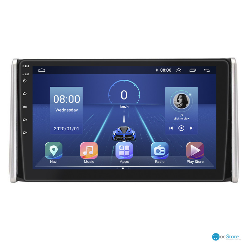 Штатная магнитола Lesko для Toyota RAV4 V (XA50) 2018-н.в. экран 10" 2/32Gb 4G Wi-Fi GPS Top
