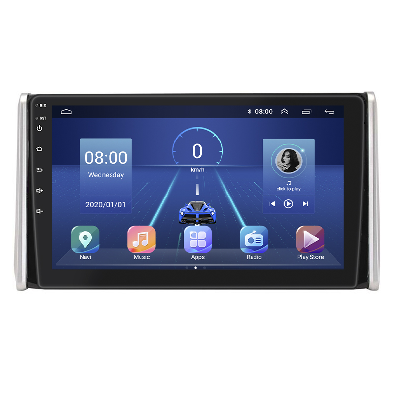 Штатная магнитола Lesko для Toyota RAV4 V (XA50) 2018-н.в. экран 10" 4/64Gb 4G Wi-Fi GPS Top