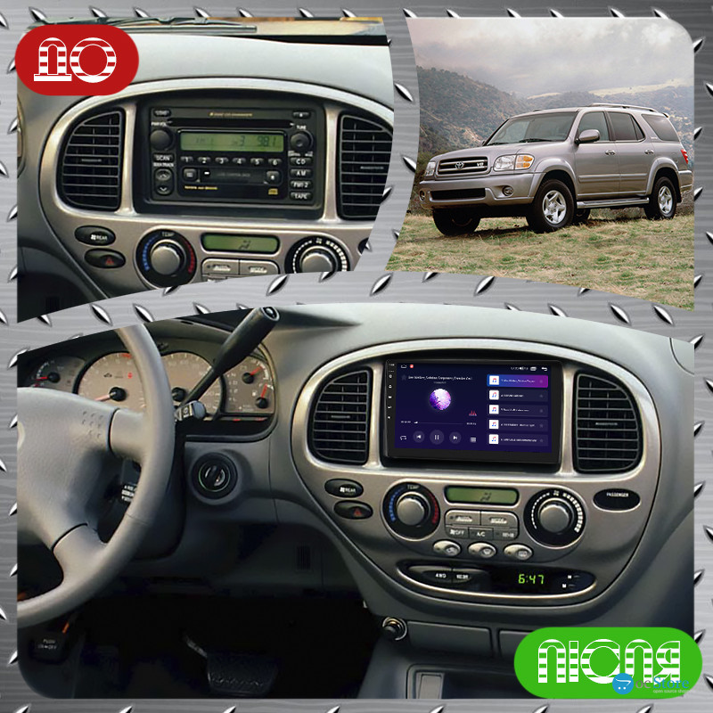 Штатная магнитола Lesko для Toyota Sequoia I Рестайлинг 2004-2007 экран 9" 4/64Gb CarPlay 4G Wi-Fi GPS Prime
