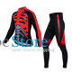 Вело костюм для мужчин KIDITO KM-CT-18 кофта с длинным рукавом штаны Skeleton Red XL