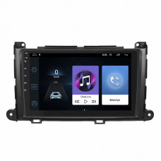 Штатная магнитола Lesko для Toyota Sienna III 2010-2014 экран 9" 1/16Gb Wi-Fi GPS Base