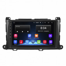 Штатная магнитола Lesko для Toyota Sienna III 2010-2014 экран 9" 2/32Gb Wi-Fi GPS Base