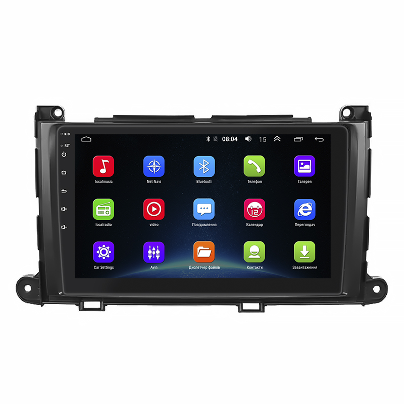 Штатная магнитола Lesko для Toyota Sienna III 2010-2014 экран 9" 2/32Gb Wi-Fi GPS Base