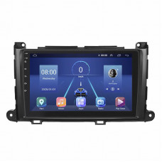 Штатная магнитола Lesko для Toyota Sienna III 2010-2014 экран 9" 6/128Gb 4G Wi-Fi GPS Top