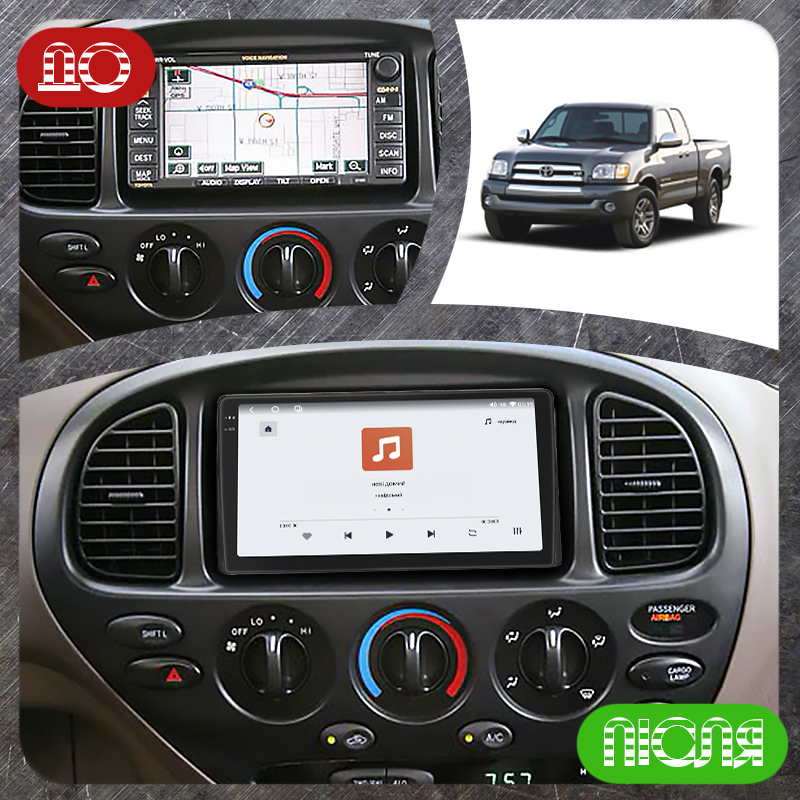 Штатная магнитола Lesko для Toyota Tundra I Рестайлинг 2002-2006 экран 9" 4/64 QLED CarPlay 4G Wi-Fi GPS 360 Prime