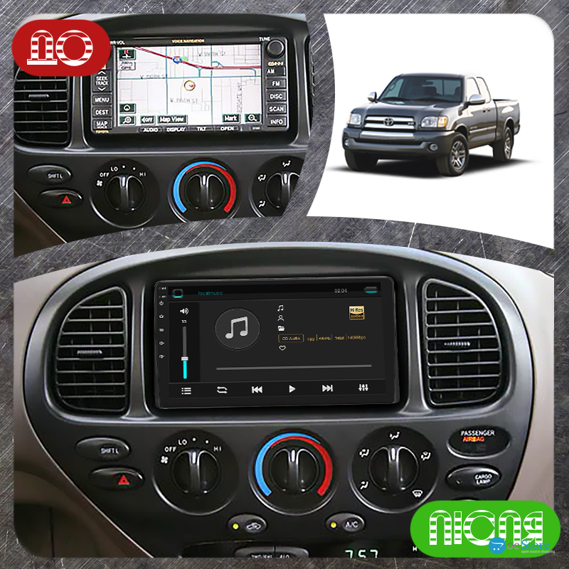 Штатная магнитола Lesko для Toyota Tundra I Рестайлинг 2002-2006 экран 9" 2/32Gb 4G Wi-Fi GPS Top
