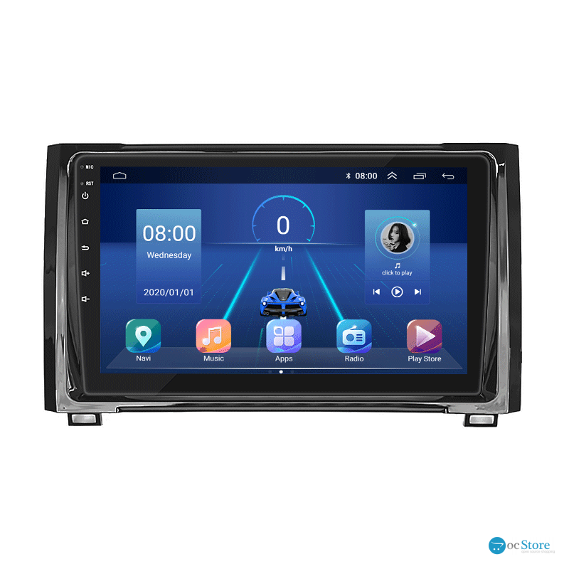 Штатная магнитола Lesko для Toyota Tundra II 2007-2013 экран 9" 6/128Gb 4G Wi-Fi GPS Top