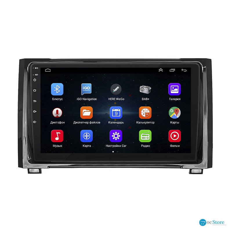 Штатная магнитола Lesko для Toyota Tundra II Рестайлинг 2013-2021 экран 9" 1/16Gb Wi-Fi GPS Base