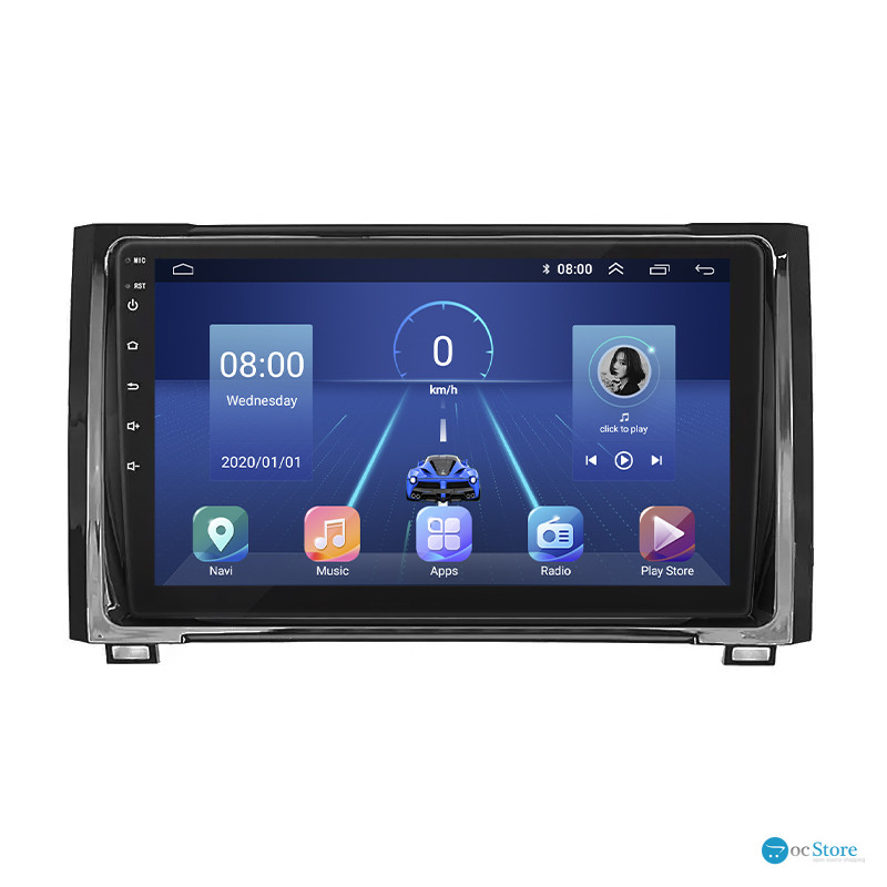 Штатная магнитола Lesko для Toyota Tundra II Рестайлинг 2013-2021 экран 9" 6/128Gb 4G Wi-Fi GPS Top