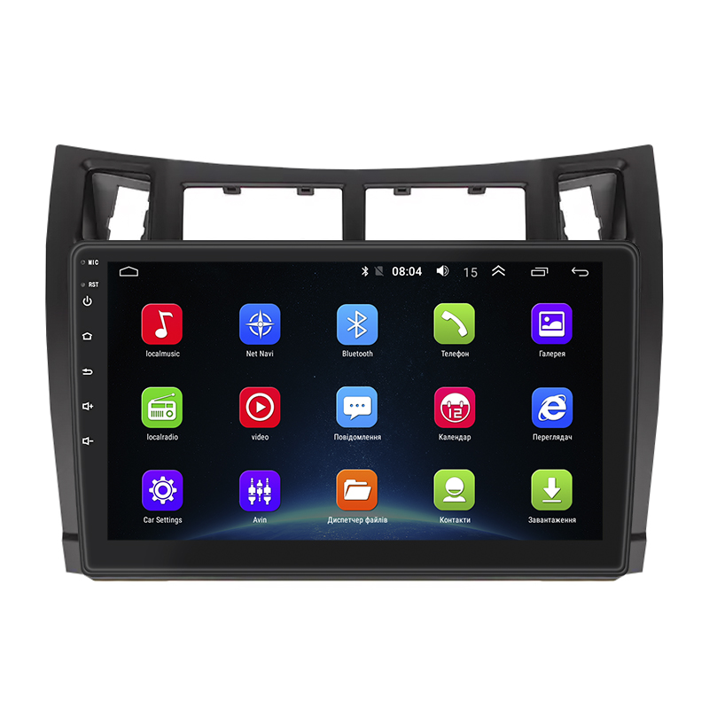 Штатная магнитола Lesko для Toyota Vitz II (XP90) 2005-2011 экран 9" 2/32Gb Wi-Fi GPS Base