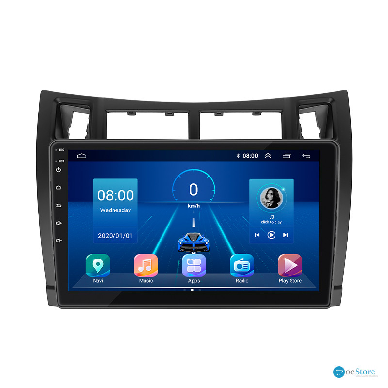 Штатная магнитола Lesko для Toyota Vitz II (XP90) 2005-2011 экран 9" 4/64Gb 4G Wi-Fi GPS Top