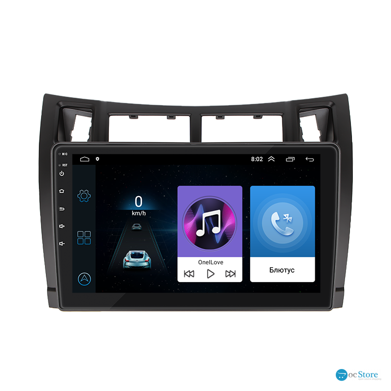 Штатная магнитола Lesko для Toyota Yaris II 2005-2009 экран 9" 1/16Gb Wi-Fi GPS Base