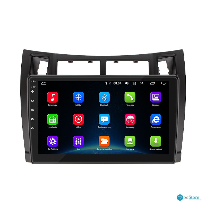 Штатная магнитола Lesko для Toyota Yaris II 2005-2009 экран 9" 2/32Gb Wi-Fi GPS Base