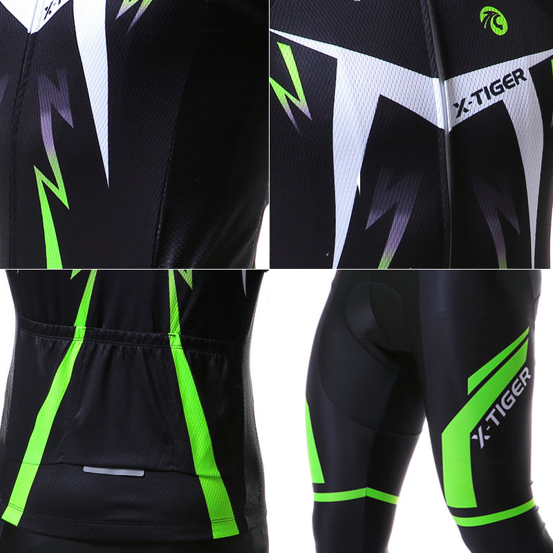 Вело костюм для мужчин X-Тiger XM-CT-013 кофта с длинным рукавом штаны Green XXL