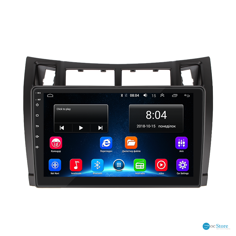 Штатная магнитола Lesko для Toyota Yaris II Рестайлинг 2009-2012 экран 9" 2/32Gb Wi-Fi GPS Base