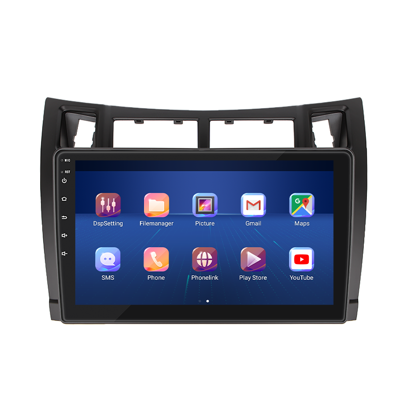 Штатная магнитола Lesko для Toyota Yaris II Рестайлинг 2009-2012 экран 9" 6/128Gb 4G Wi-Fi GPS Top