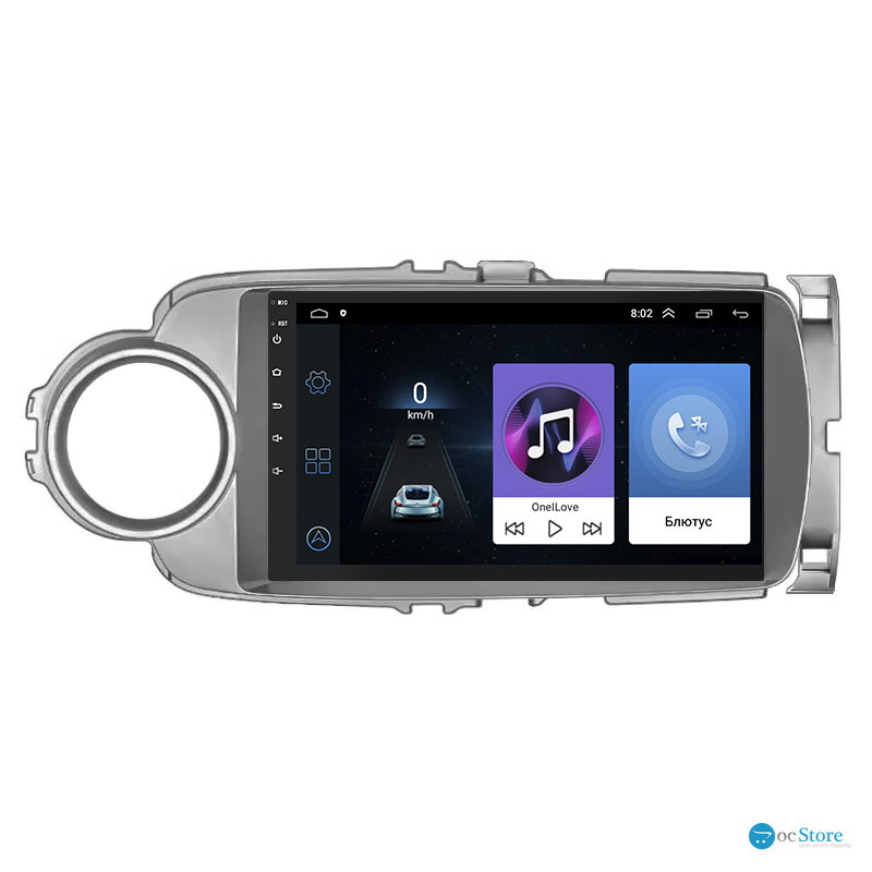 Штатная магнитола Lesko для Toyota Yaris III 2010-2014 экран 9" 1/16Gb Wi-Fi GPS Base
