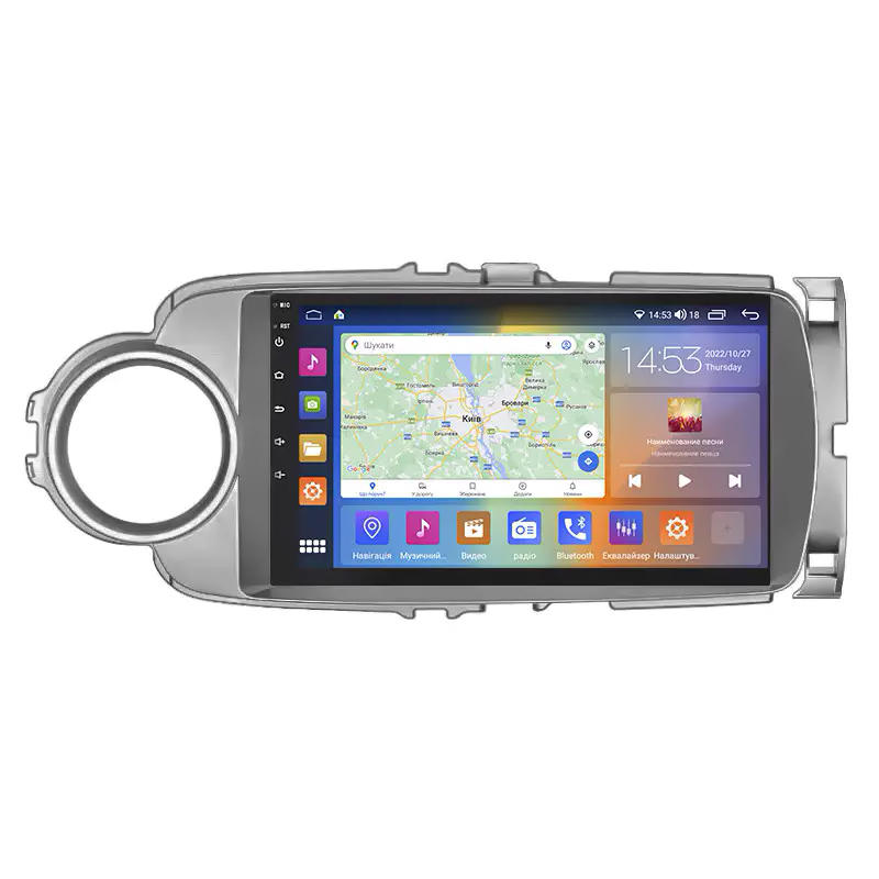Штатная магнитола Lesko для Toyota Yaris III 2010-2014 экран 9" 4/64Gb CarPlay 4G Wi-Fi GPS Prime