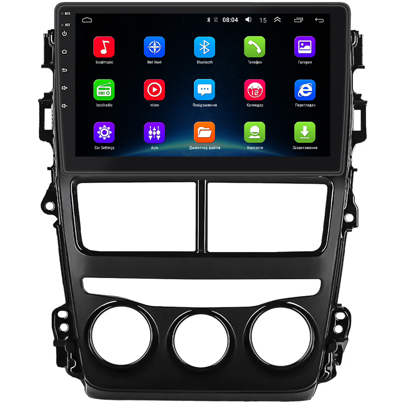 Штатная магнитола Lesko для Toyota Yaris III Рестайлинг 2 2017-2020 экран 9" 2/32Gb Wi-Fi GPS Base