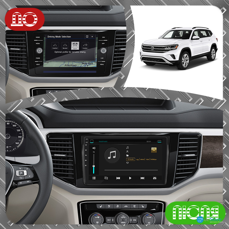 Штатная магнитола Lesko для Volkswagen Atlas I 2017-2020 экран 9" 6/128Gb 4G Wi-Fi GPS Top