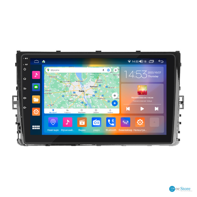 Штатная магнитола Lesko для Volkswagen Atlas I Рестайлинг 2020-н.в. экран 9" 2/32Gb CarPlay 4G Wi-Fi GPS Prime