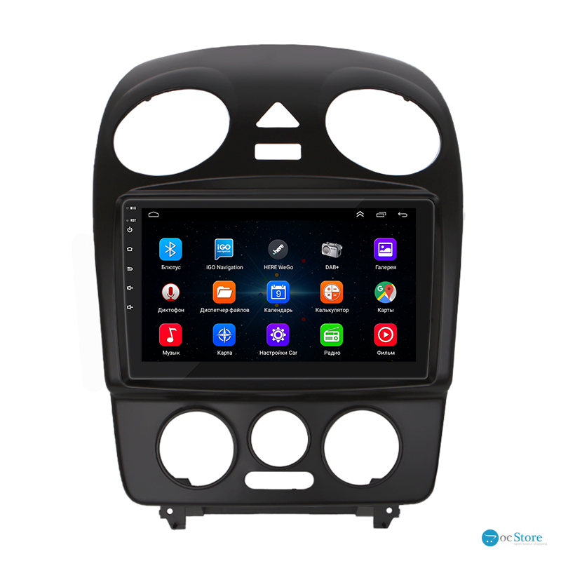 Штатная магнитола Lesko для Volkswagen Beetle I (A4) Рестайлинг 2005-2010 экран 9" 1/16Gb Wi-Fi GPS Base
