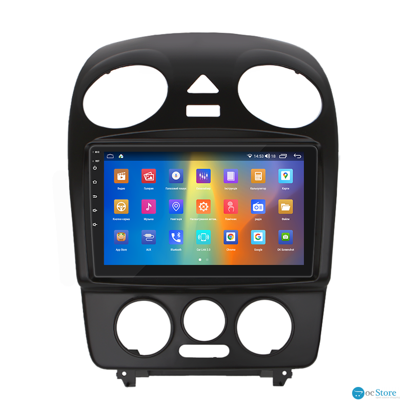 Штатная магнитола Lesko для Volkswagen Beetle I (A4) Рестайлинг 2005-2010 экран 9" 2/32Gb CarPlay 4G Wi-Fi GPS Prime